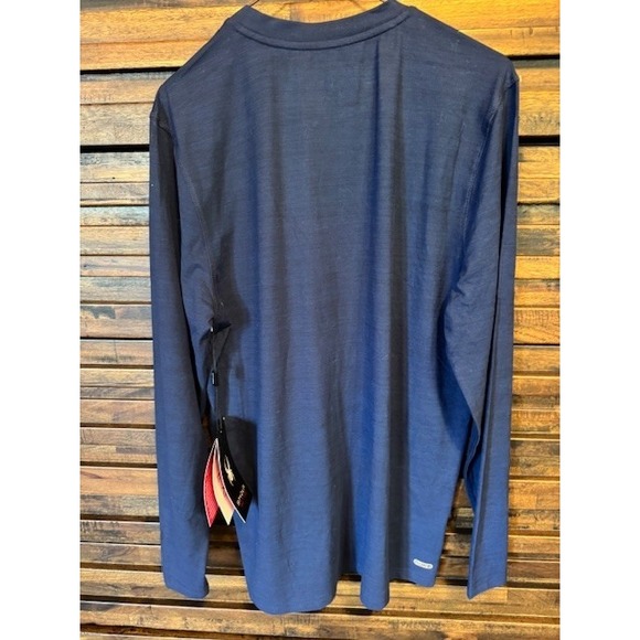 Spyder Active Performance Men's LRG Long Sleeve Shirt‎ Stretch Navy Blue Soft - Picture 7 of 11